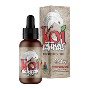 Koi Naturals Strawberry Full Spectrum Hemp Extract CBD Oil Tincture 2000mg