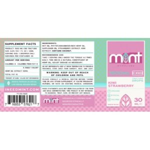 Mint wellness CBD Kiwi Strawberry Tincture 30ml