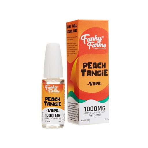 Funky Farms Full Spectrum CBD Peach Tangie Vape Juice 1000mg