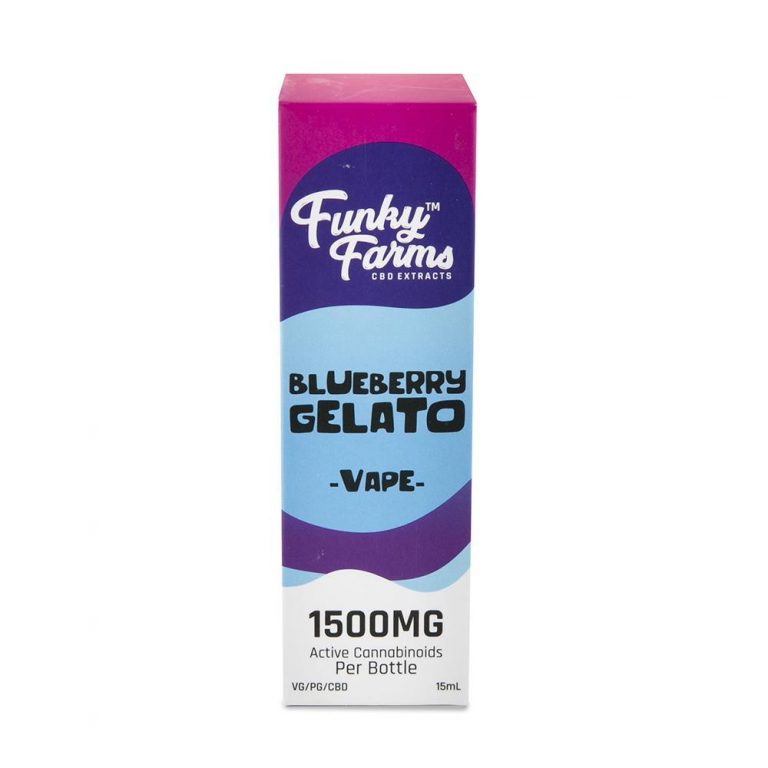 Funky Farms Full Spectrum CBD Blueberry Gelato Vape Juice 1500mg