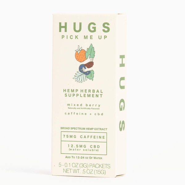 HUGS Broad Spectrum Hemp Extract 12.5MG CBD Drink Mix (5 Pack)
