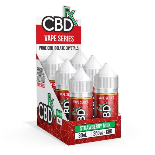 CBDfx CBD Vape Juice Strawberry Milk 30mL