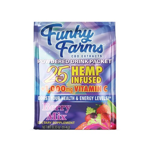 Funky Farms CBD Extracts Berry Mix Powdered Drink Packet 25MG